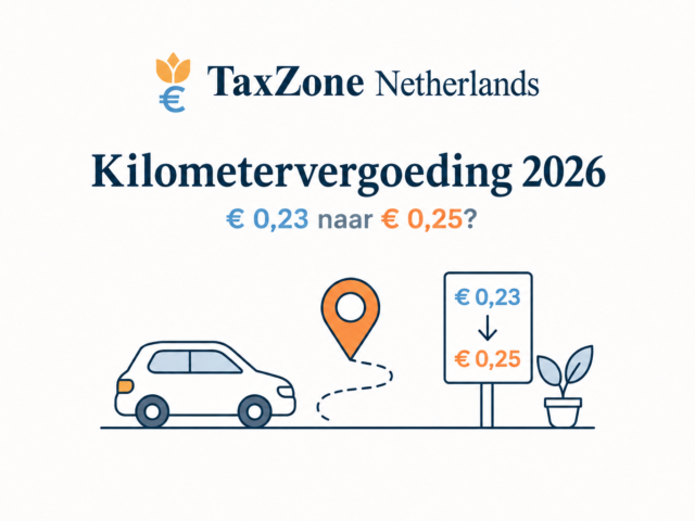 maximale kilometervergoeding € 0,25 per kilometer vanaf 2026